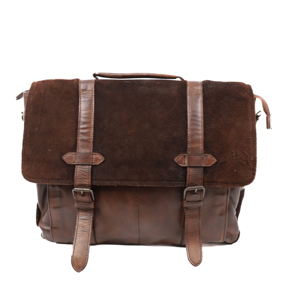 Bear Design Laptoptassen T/M 15,6 Inch | Aktetas 'Dijn' Donkerbruin