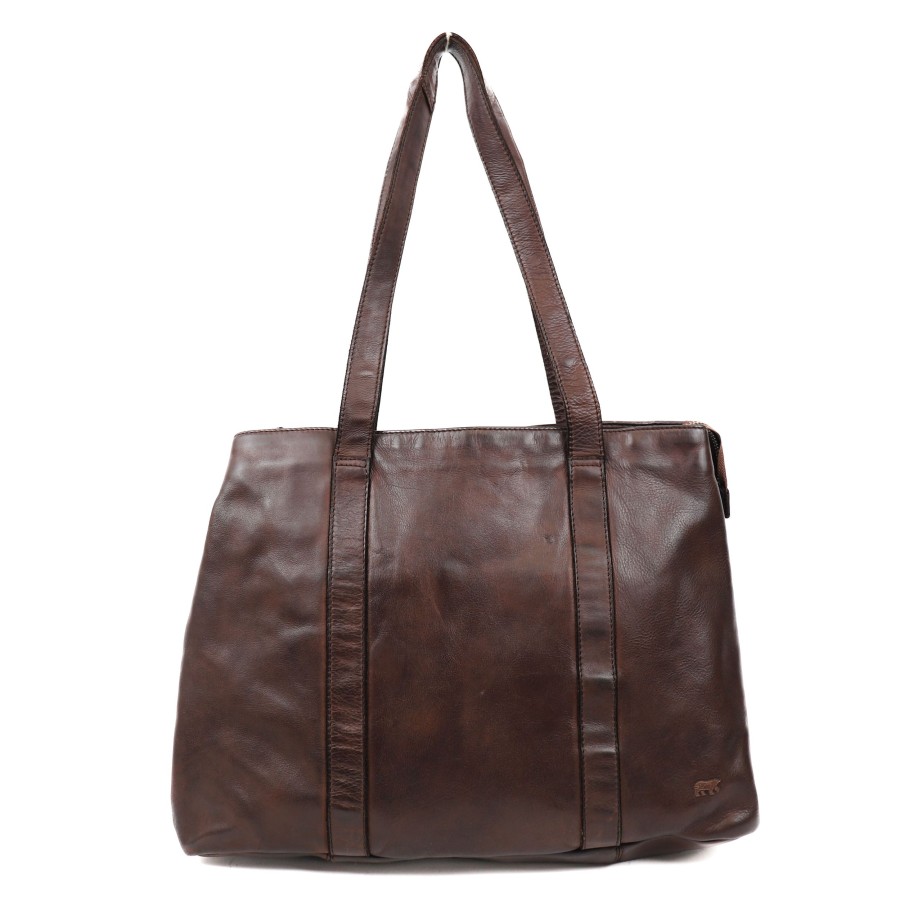 Bear Design Laptoptassen T/M 14 Inch | Hand-/Schoudertas 'Bente' Donkerbruin