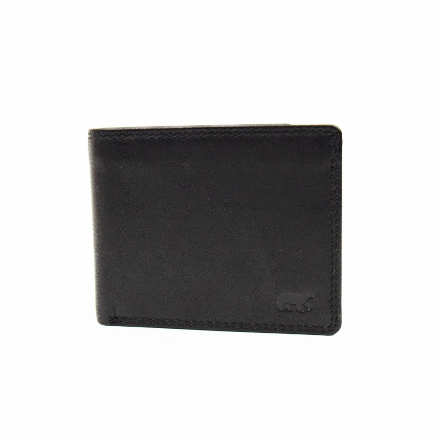 Bear Design Billfolds | Billfold 'Lucas' Zwart Zwart (M)