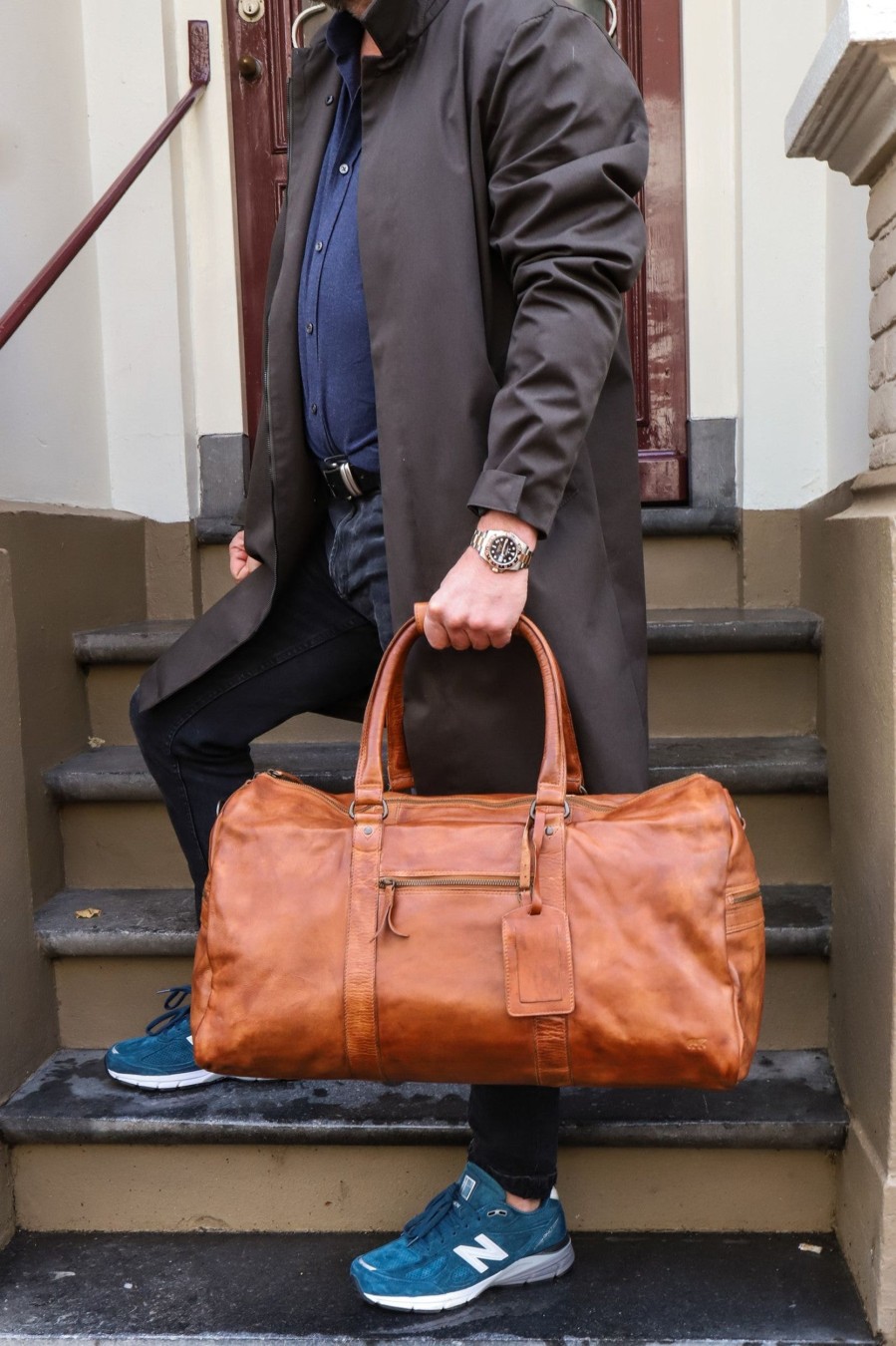 Bear Design Autovakantie | Weekendtas 'Ruben' Cl 35327 Cognac