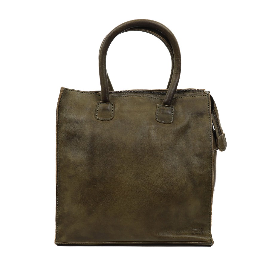 Bear Design Kleine Shoppers | Hand-/Schoudertas 'Bonnie' Groen