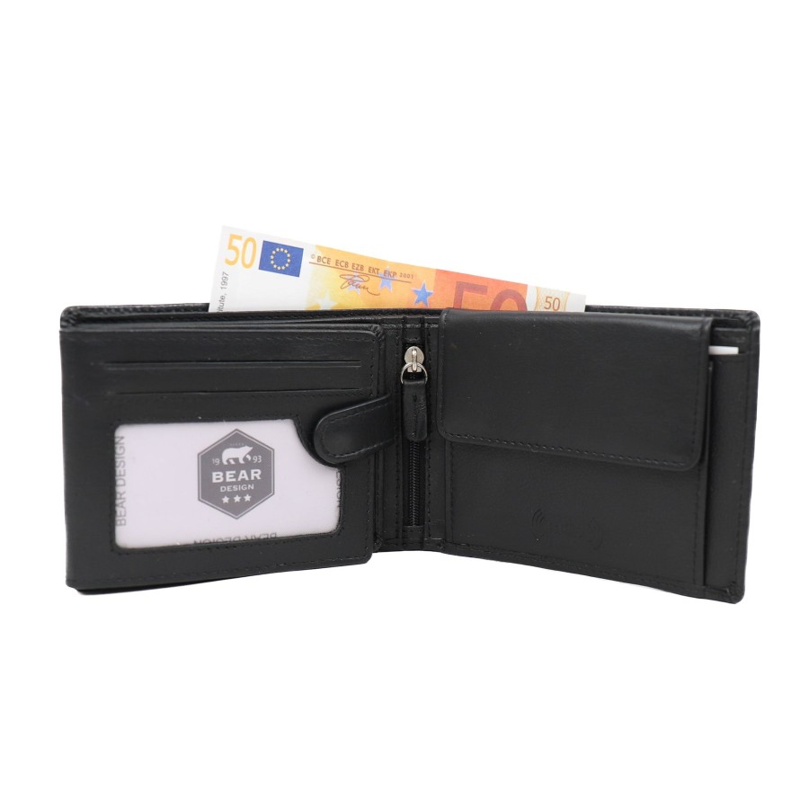 Bear Design Billfolds | Billfold 'Tijn' Zwart
