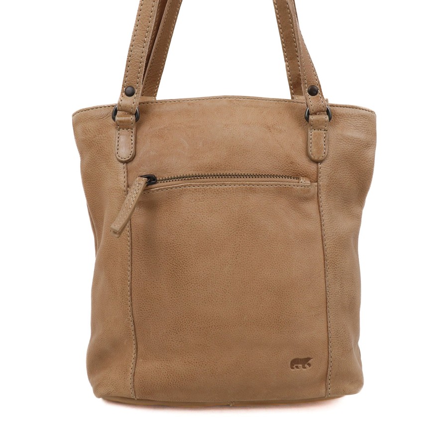 Bear Design Middelmaat Rugzakken | Rugzak/Schoudertas 'Sandy' Beige
