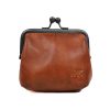 Bear Design Sleuteletuis & Klein Lederwaren | Beugelportemonnee 'Lorraine' Cognac
