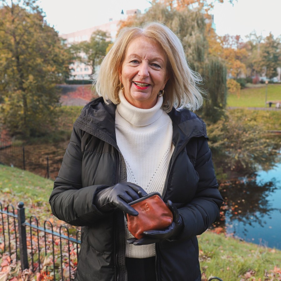Bear Design Sleuteletuis & Klein Lederwaren | Beugelportemonnee 'Lorraine' Cognac
