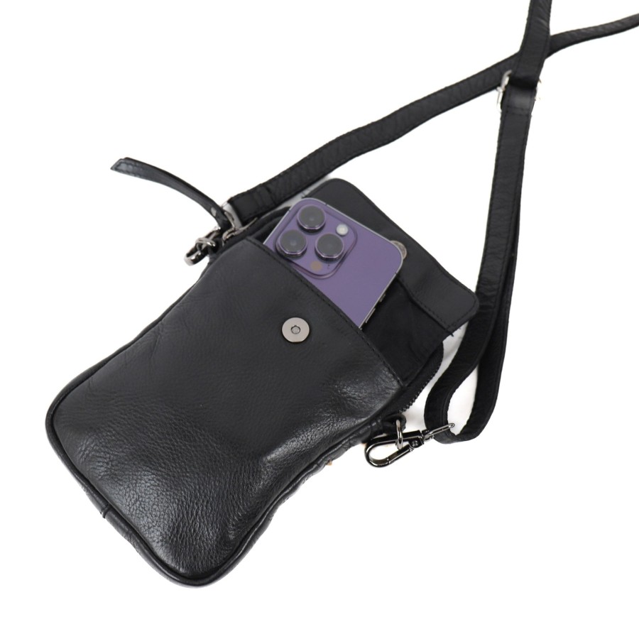Bear Design Telefoontasjes | Telefoontasje 'Jenny' Zwart