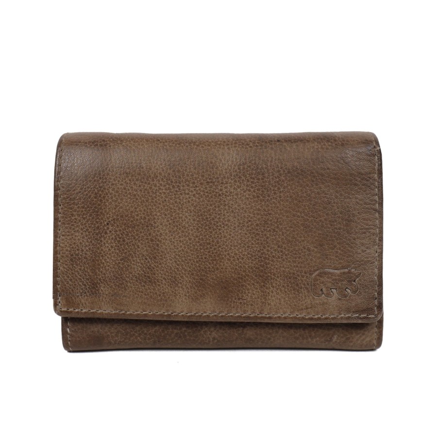 Bear Design Middelmaat Portemonnees | Overslag Portemonnee 'Sweety' Cp 5066 Slate