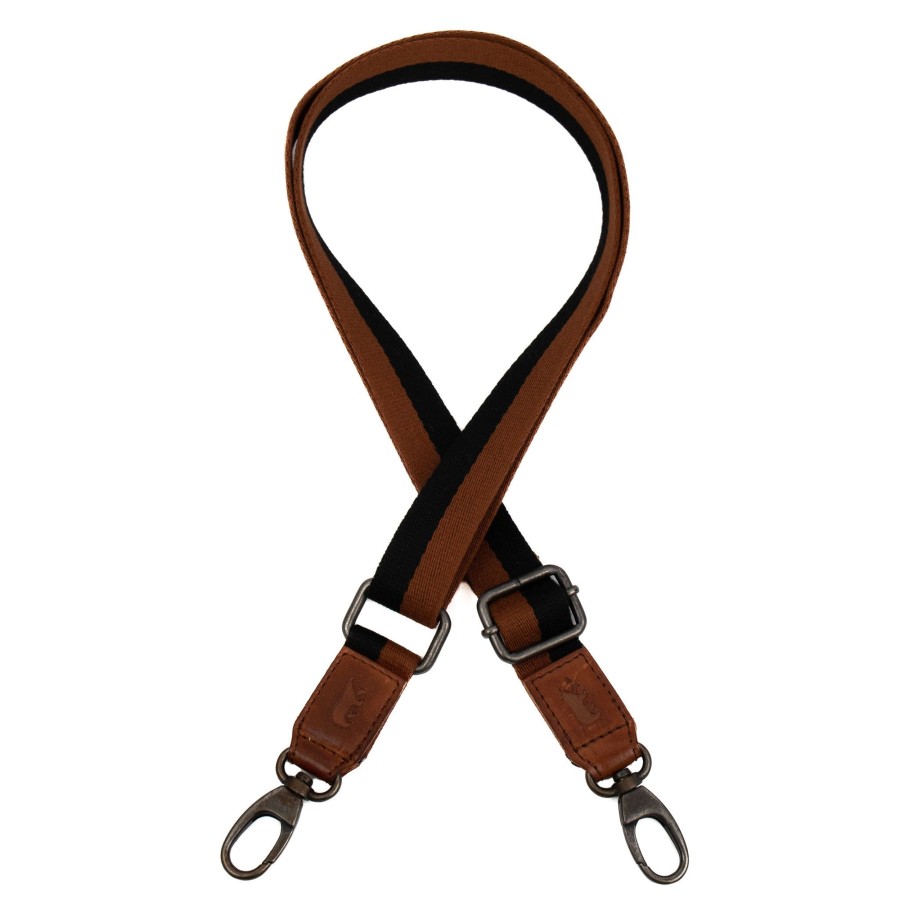 Bear Design Bag Straps | Bag Strap 'Micky' Cognac/Zwart