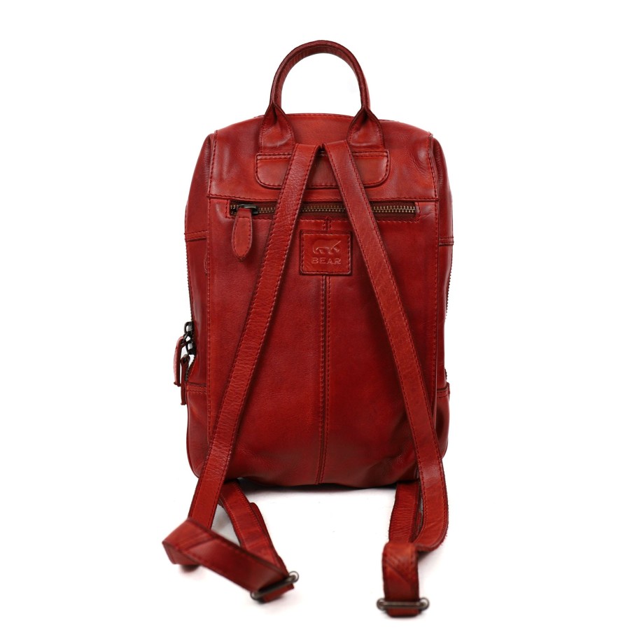 Bear Design Middelmaat Rugzakken | Rugzakje 'Sil' Rood