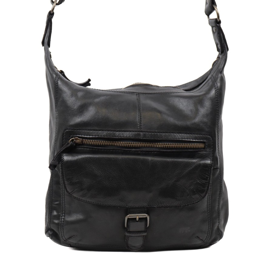 Bear Design Middelmaat Schoudertassen | Schoudertas 'Anna' Cl 32612 Zwart