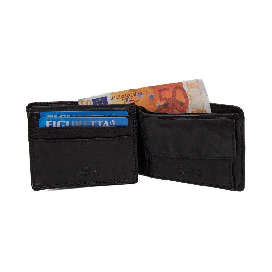 Bear Design Billfolds | Billfold 'Joep' Zwart Zwart (Cl)