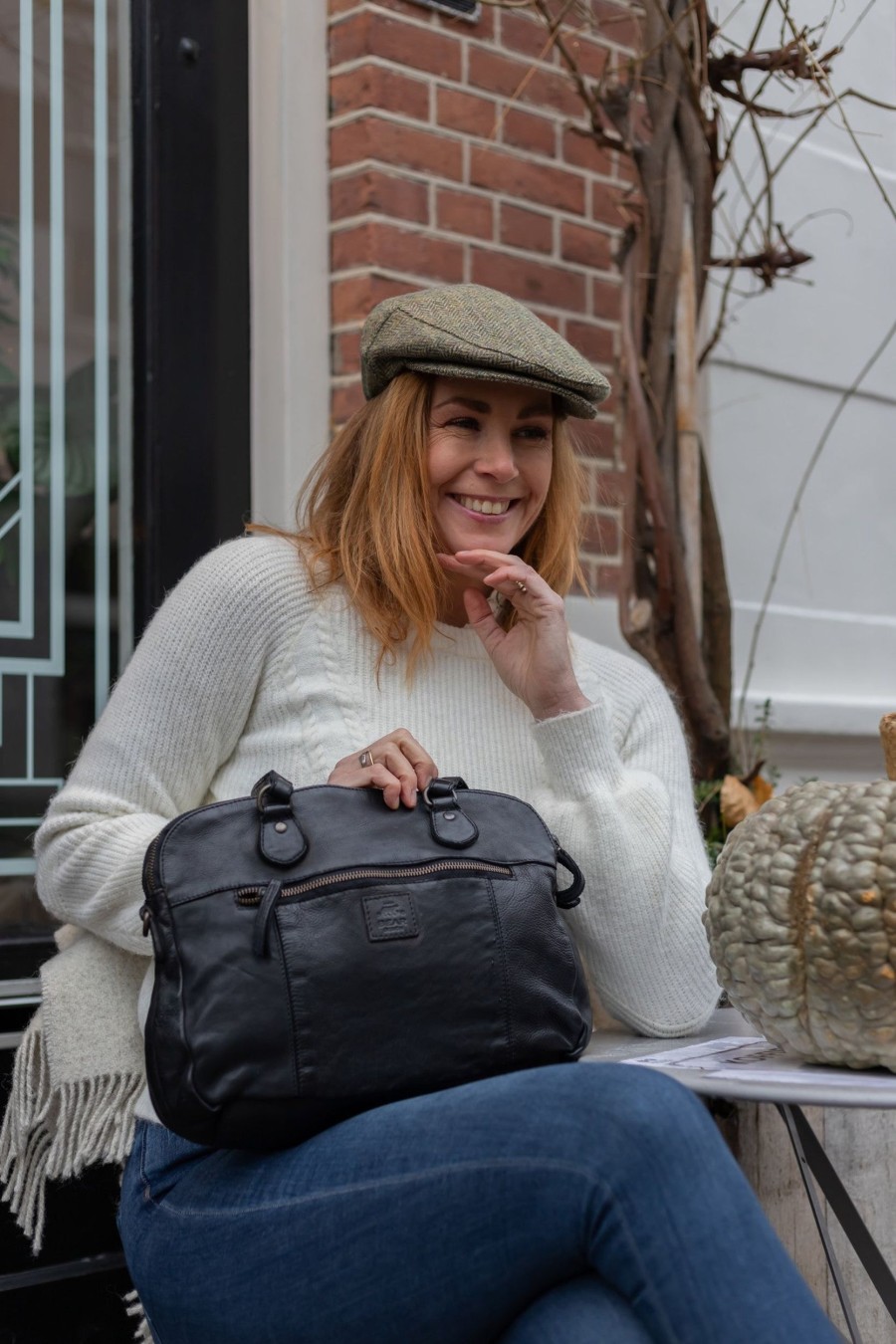 Bear Design Middelmaat Handtassen | Hand-/Schoudertas 'Lieke' Zwart