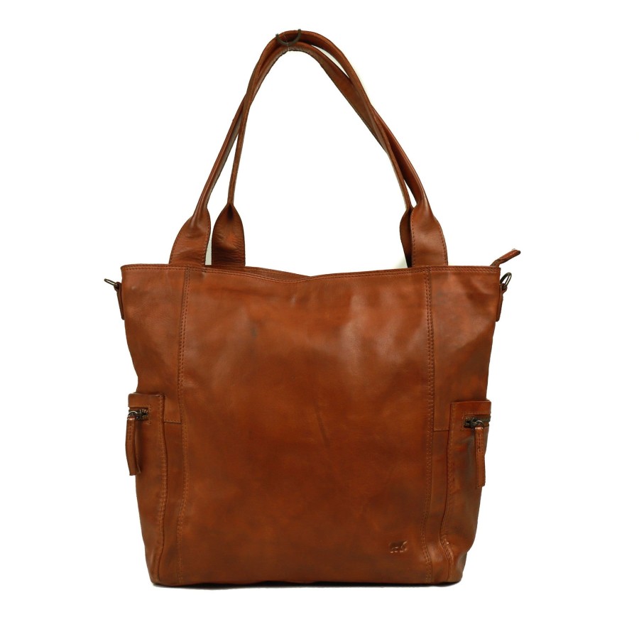 Bear Design Grote Handtassen | Hand-/Schoudertas 'Alex' Cognac