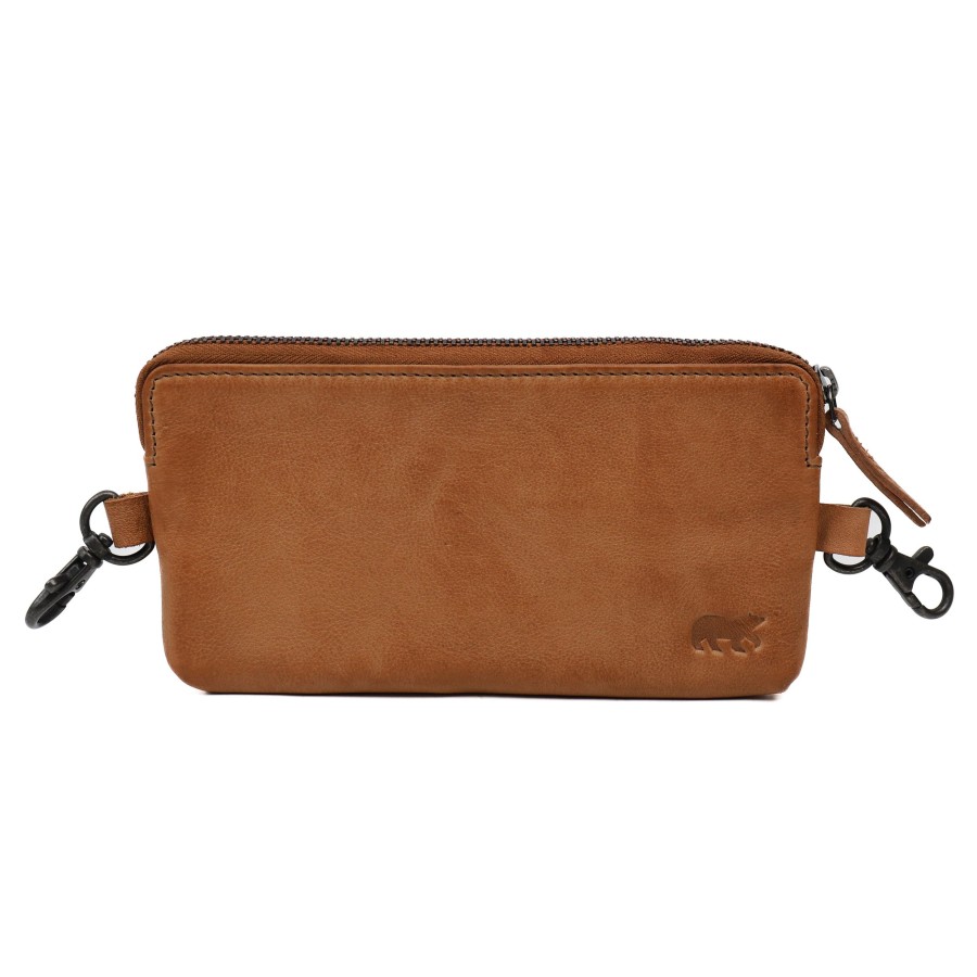 Bear Design Sleuteletuis & Klein Lederwaren | Riemtasje/Etui 'Pierre' Taupe