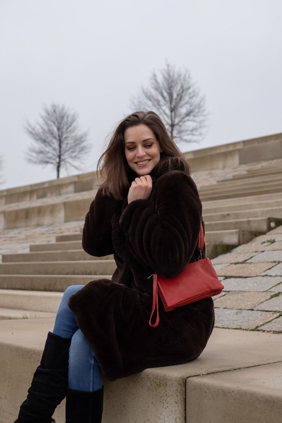 Bear Design Portemonneetasjes 'Uma' | Portemonneetasje'Uma' Cl 30996 Rood