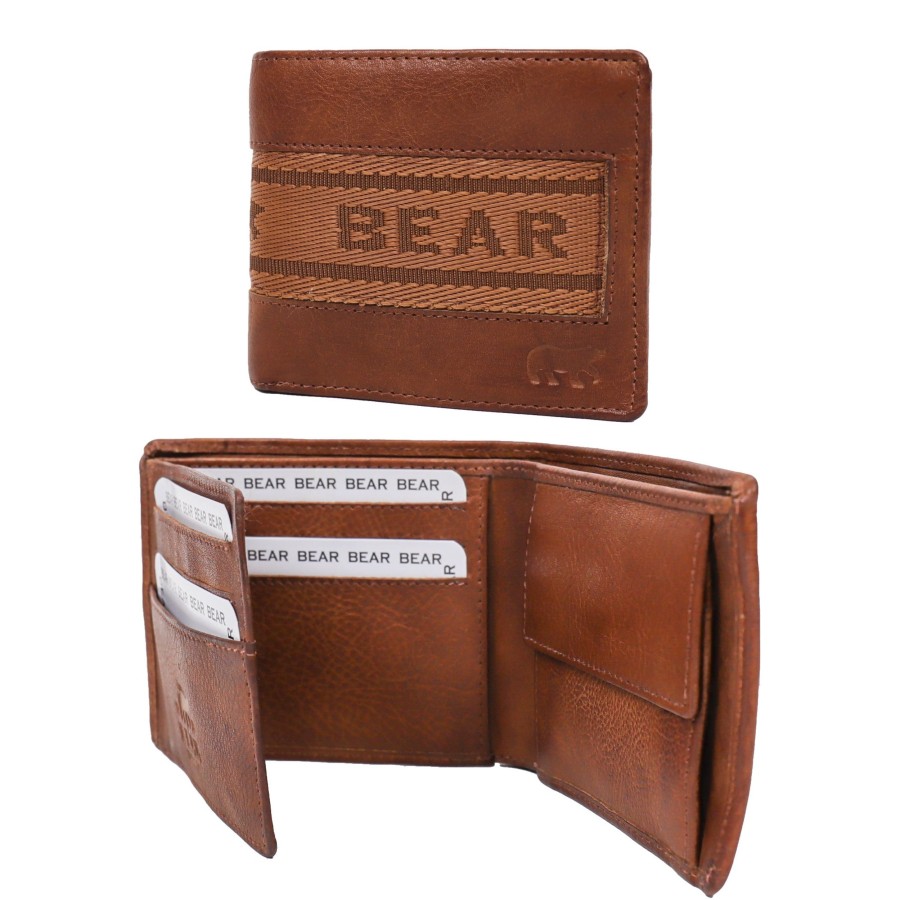 Bear Design Billfolds | Billfold 'Tom' Cognac