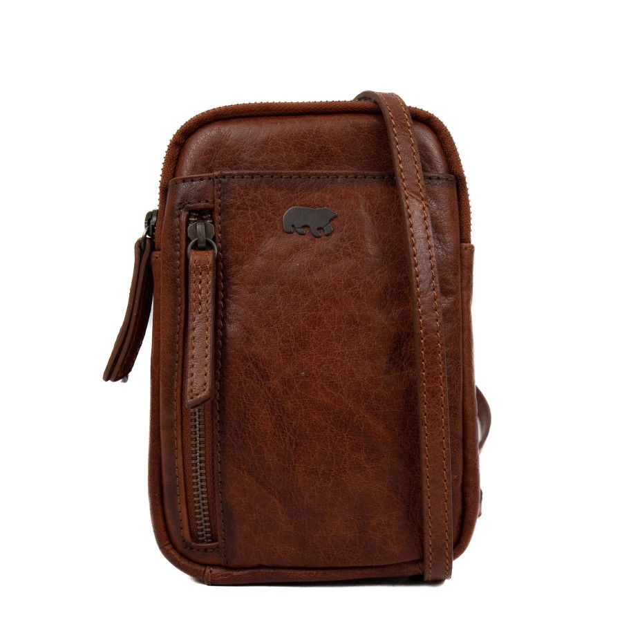 Bear Design Crossbody Tassen | Schoudertasje 'Mees' Cognac - Ad 43107