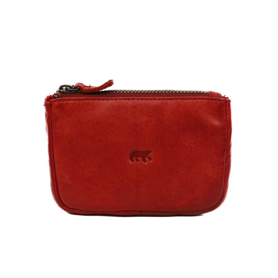 Bear Design Sleuteletuis & Klein Lederwaren | Sleuteletui 'Timo' Rood