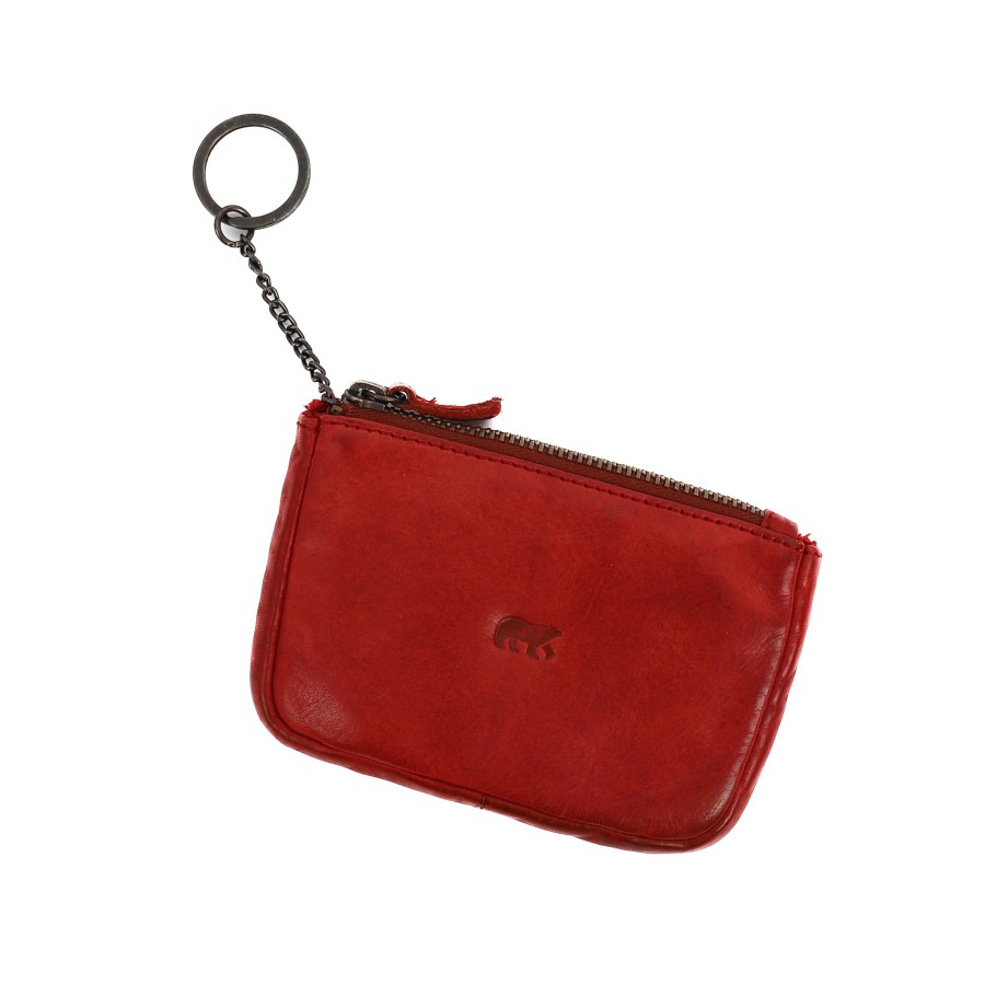 Bear Design Sleuteletuis & Klein Lederwaren | Sleuteletui 'Timo' Rood
