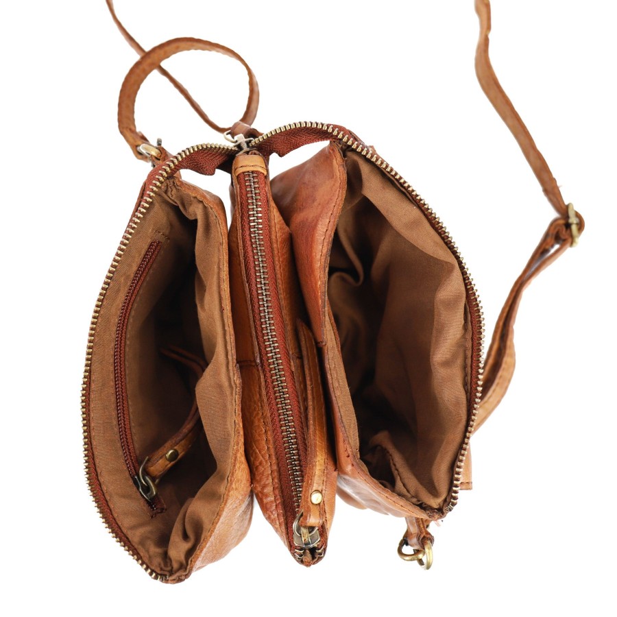Bear Design Crossbody Tassen | Schoudertasje 'Lara' Mj 1715 Cognac