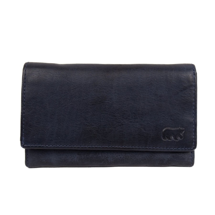 Bear Design Grote Portemonnees | Overslag Portemonnee 'Sweety' Xl Cp 6041 Navy