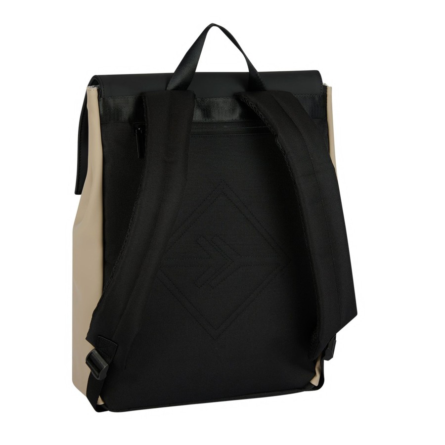 New Rebels Laptoptassen T/M 15,6 Inch | Rugzak 'Lincoln' 17L Black/Beige