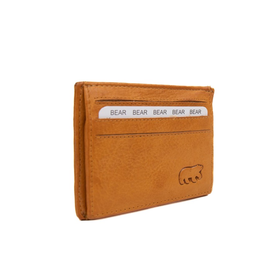 Bear Design Sleuteletuis & Klein Lederwaren | Pasjeshouder 'Laurie' Geel - Cp 6093