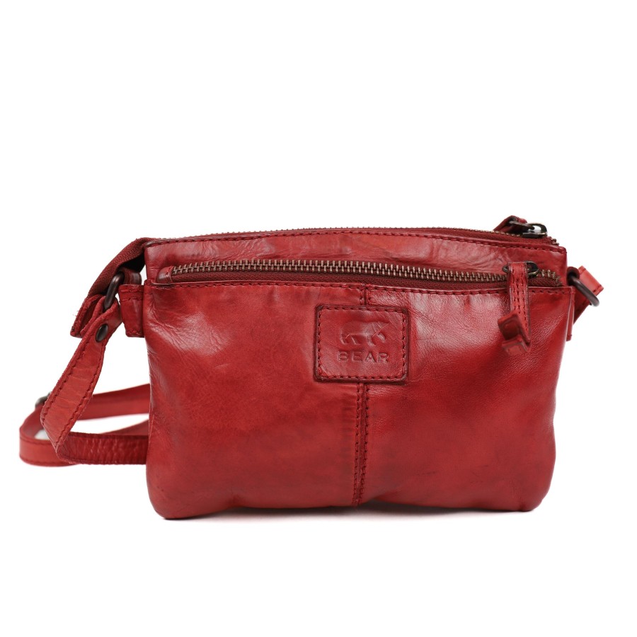 Bear Design Crossbody Tassen | Schoudertasje 'Maithe' Rood