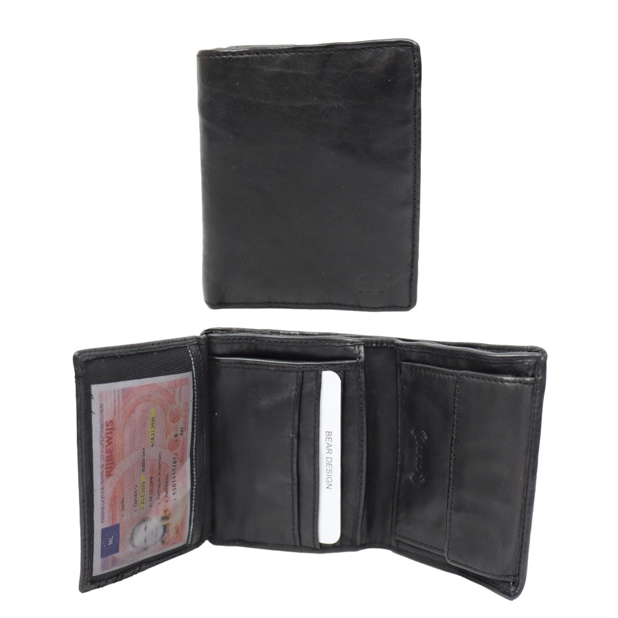 Bear Design Billfolds | Billfold 'Harold' Zwart