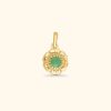 Josephina Jewelry Kettingen | Smaragd Bloem Ketting | Gold Plated