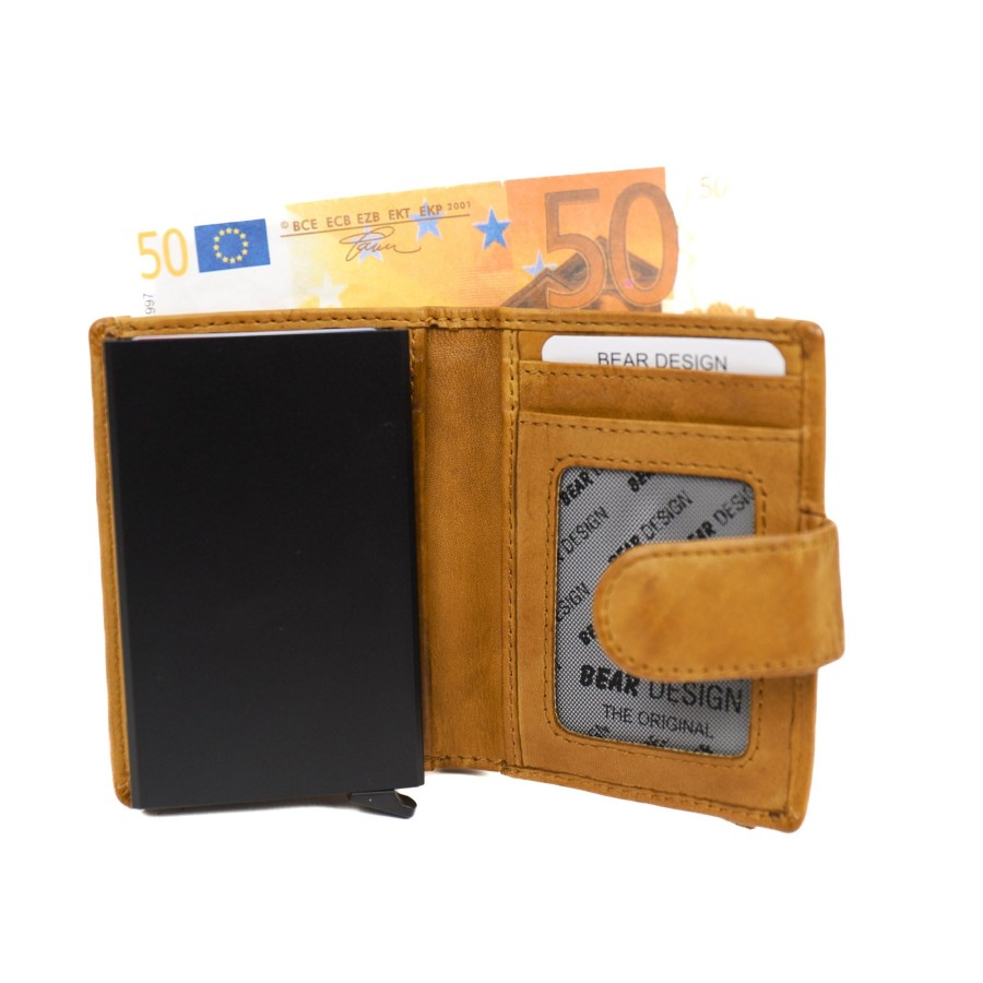 Bear Design Pasjeshouders | Pasjeshouder 'Bobby' Cl 15689 Geel