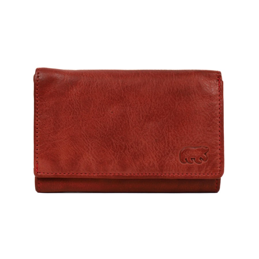 Bear Design Middelmaat Portemonnees | Overslag Portemonnee 'Sweety' Cp 5066 Rood