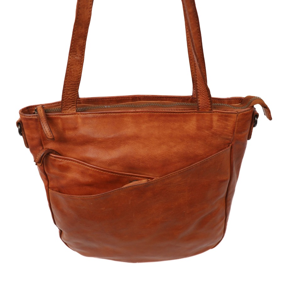 Bear Design Middelmaat Handtassen | Shopper 'Inge' Cognac