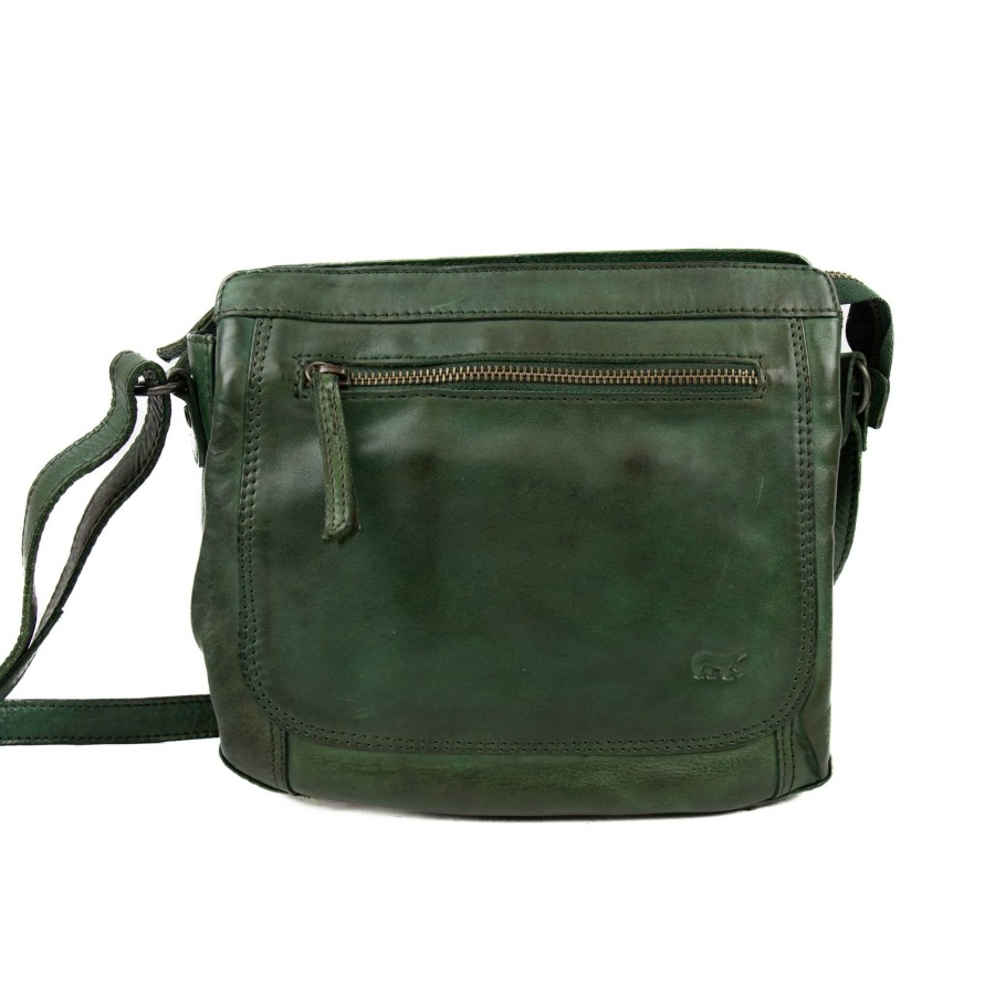 Bear Design Middelmaat Schoudertassen | Schoudertasje 'Miley' Cl 41707 Groen