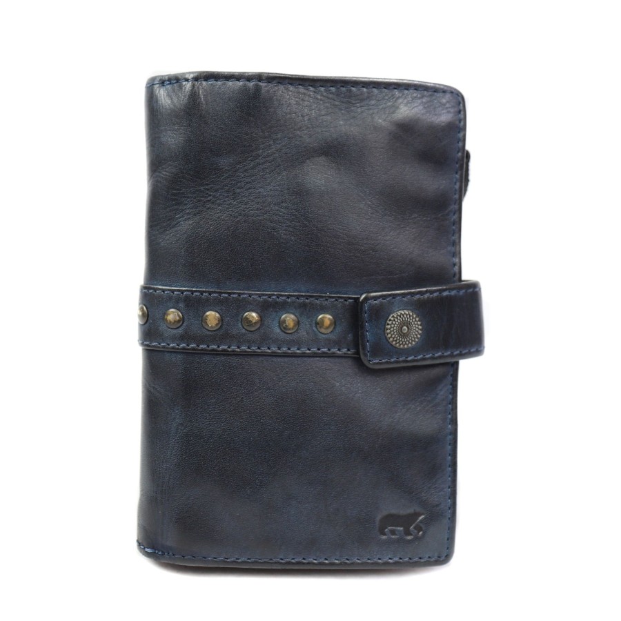 Bear Design Grote Portemonnees | Portemonnee 'Sanne' Studs - Cl 15087 Donkerblauw