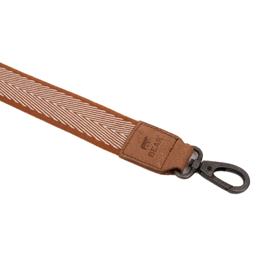 Bear Design Bag Straps | Bag Strap 'Arrow' Cognac/Wit/ Taupe