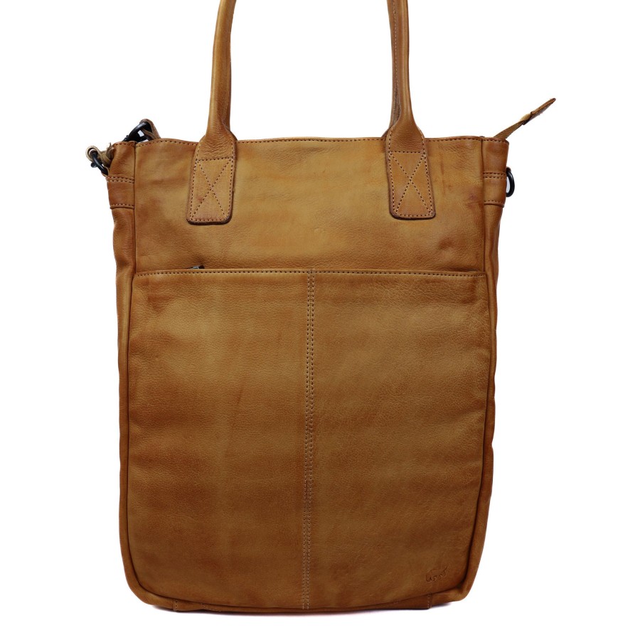 Bear Design Grote Shoppers | Hand-/Schoudertas 'Becky' Geel