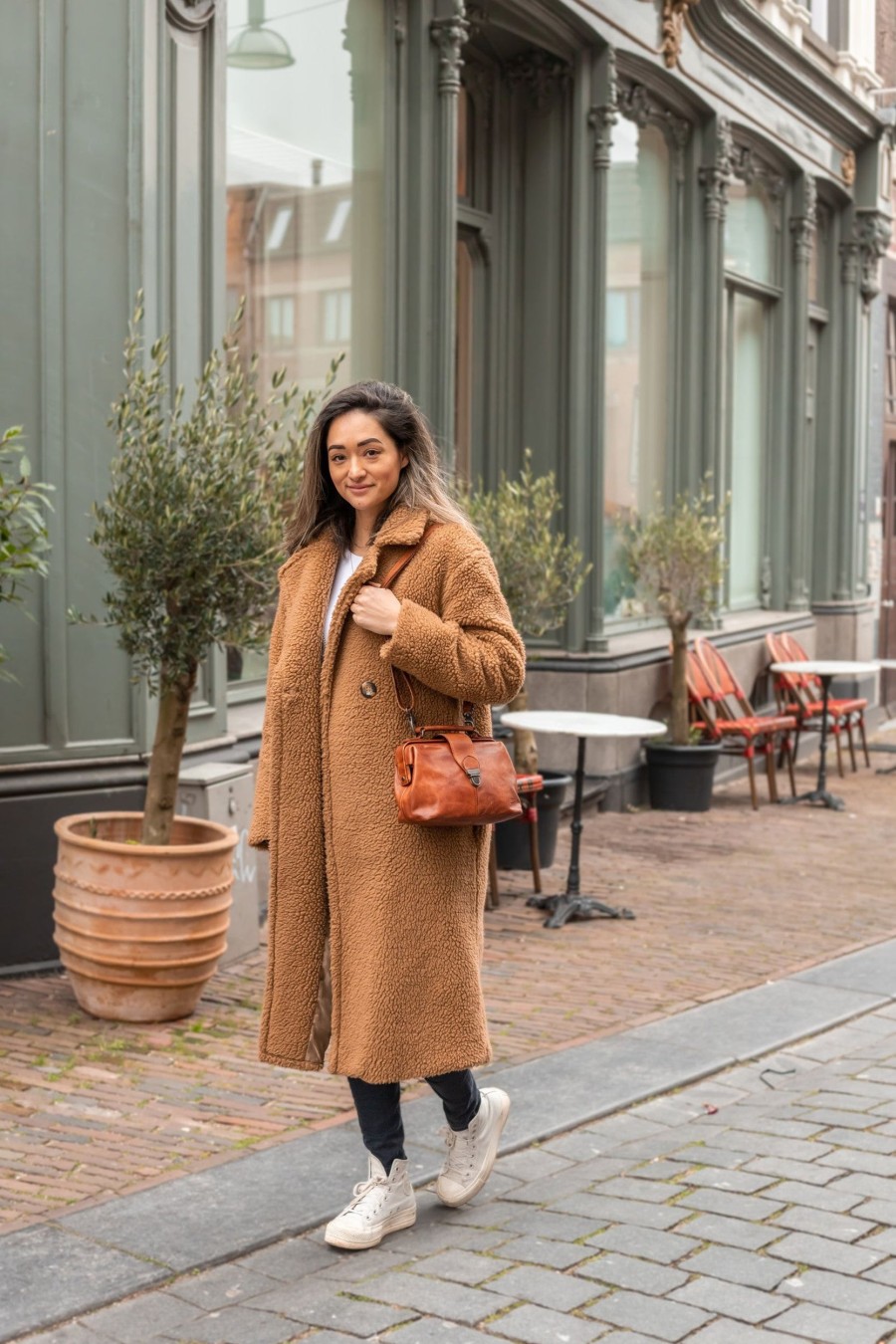 Bear Design Kleine Handtassen | Mini Dokterstasje 'Julia' M Cognac