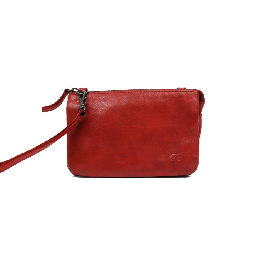 Bear Design Crossbody Tassen | Portemonneetasje 'Umi' Cl 36799 Rood
