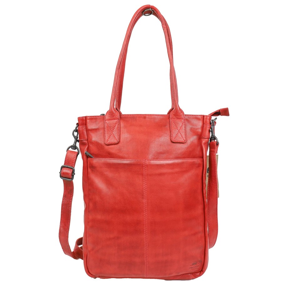 Bear Design Grote Shoppers | Hand-/Schoudertas 'Becky' Rood