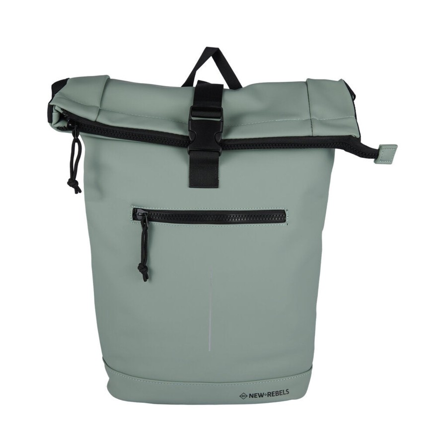 New Rebels Laptoptassen T/M 15,6 Inch | Waterafstotende Rugzak 'Mart' 16L Salie Groen