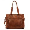 Bear Design Grote Shoppers | Hand-/Schoudertas 'Lia' Cognac