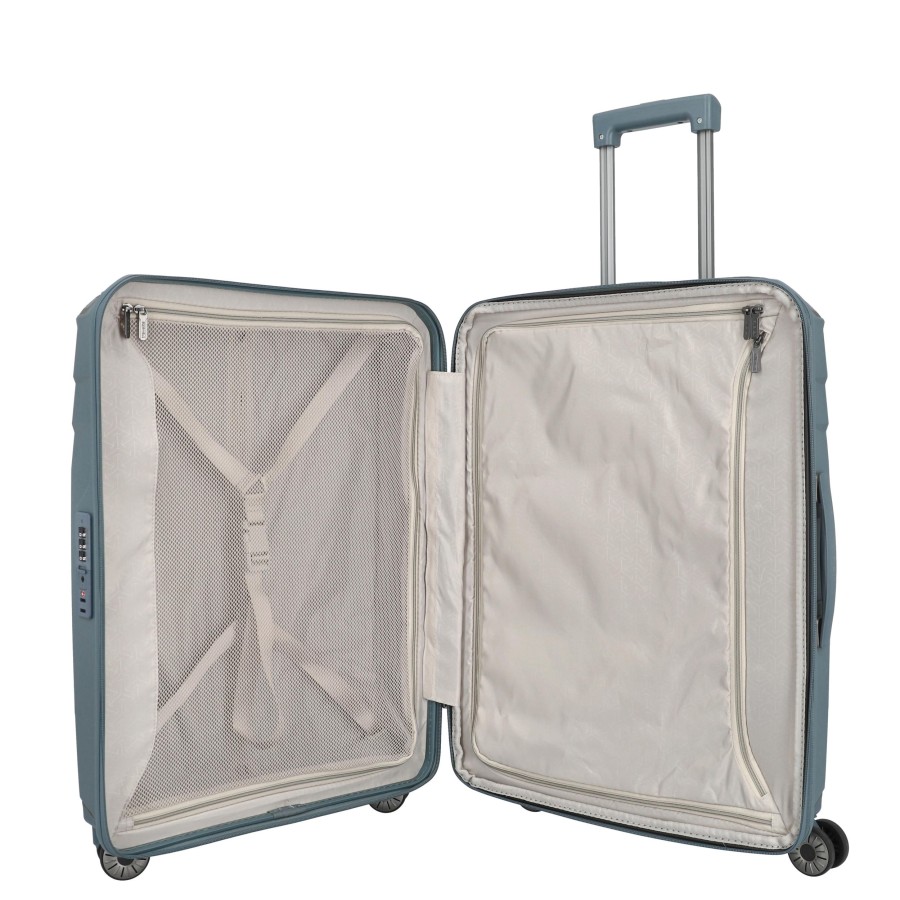 Travelite Uitbreidbare Koffers | Elvaa Trolley M Exp. Blue/Grey Blauw/Grijs
