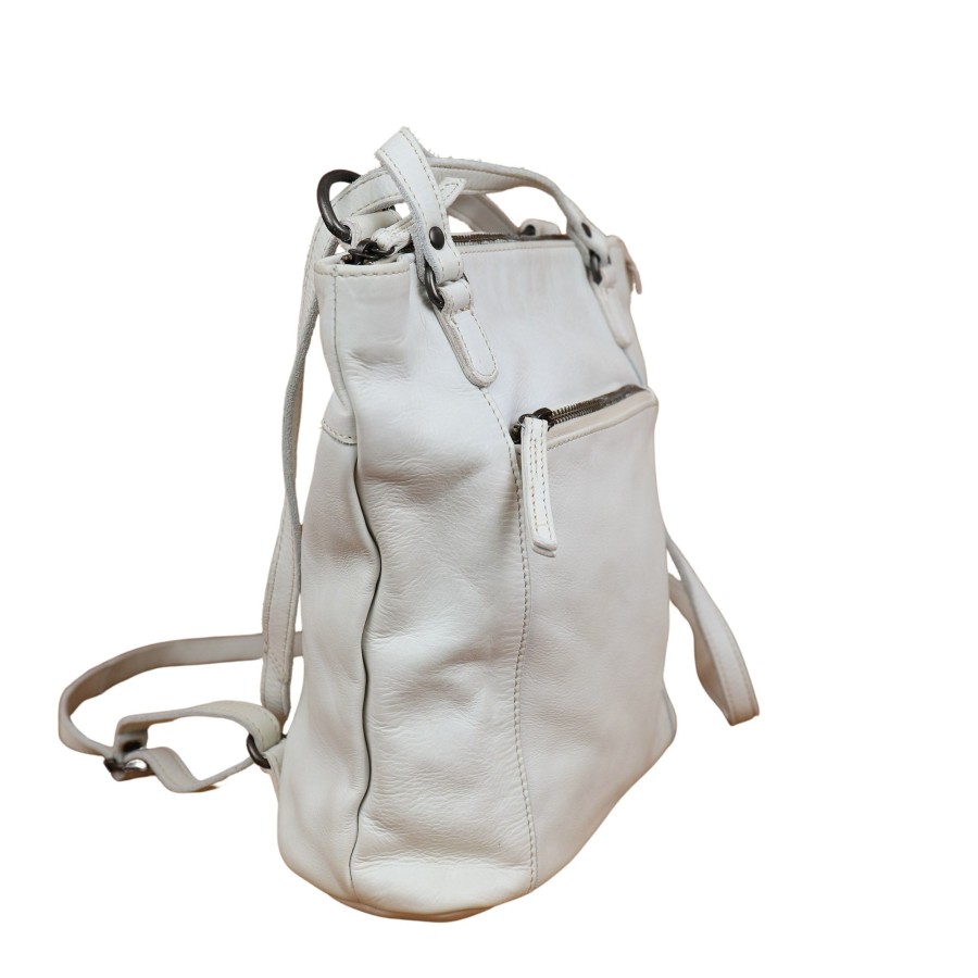 Bear Design Middelmaat Schoudertassen | Rugzak/Schoudertas 'Sandy' Dirty White