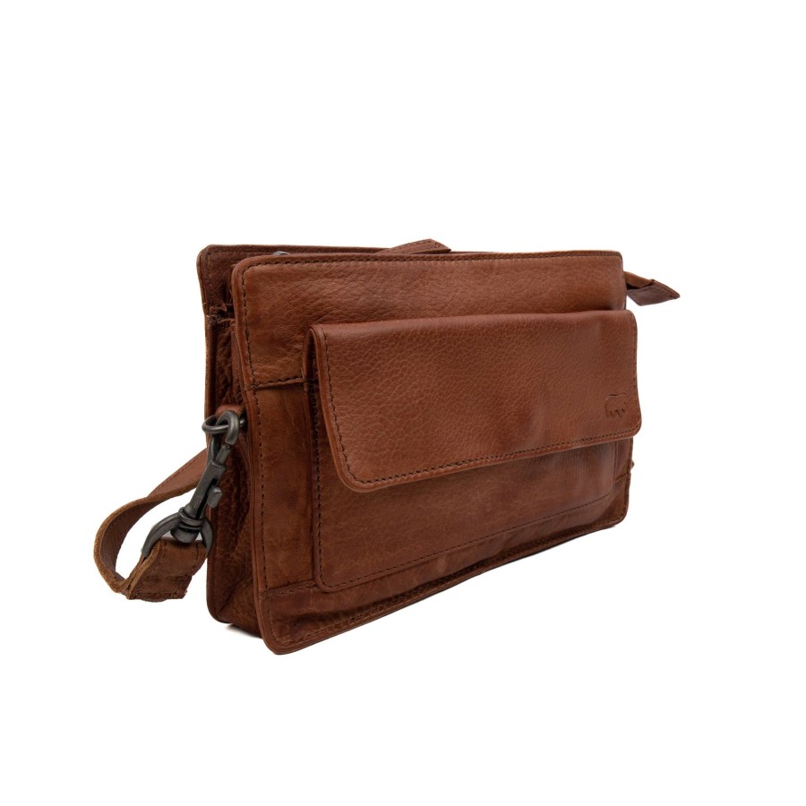 Bear Design Crossbody Tassen | Schoudertasje 'Cil' Cognac - Cp 2339
