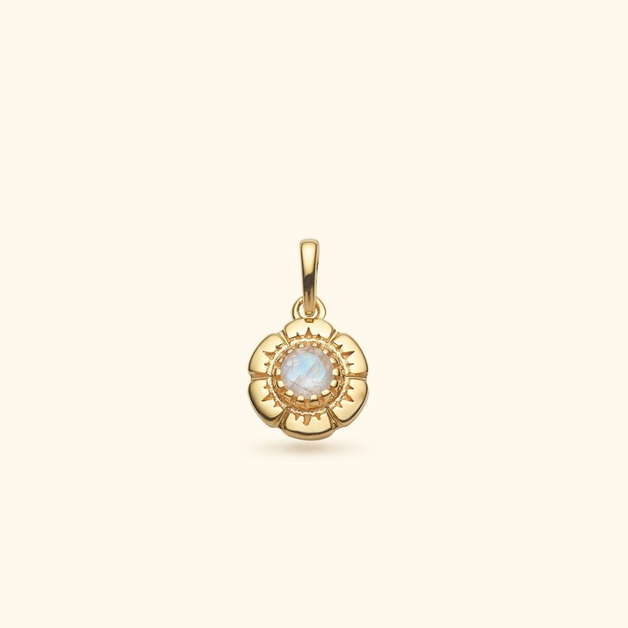Josephina Jewelry Vintage Sieraden | Vintage Maansteen Hanger | 14K Goud