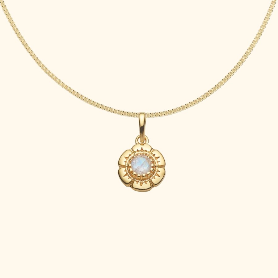 Josephina Jewelry Vintage Sieraden | Vintage Maansteen Hanger | 14K Goud