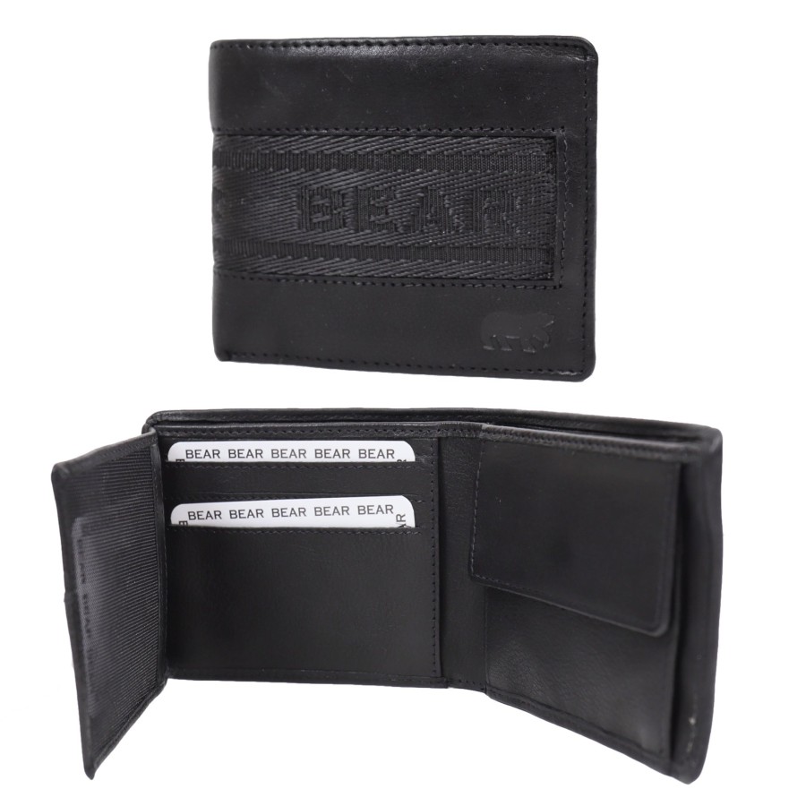 Bear Design Billfolds | Billfold 'Tom' Zwart Zwart (Cp)