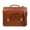 Bear Design Laptoptassen T/M 15,6 Inch | Aktetas 'Willem-Jan' Cognac