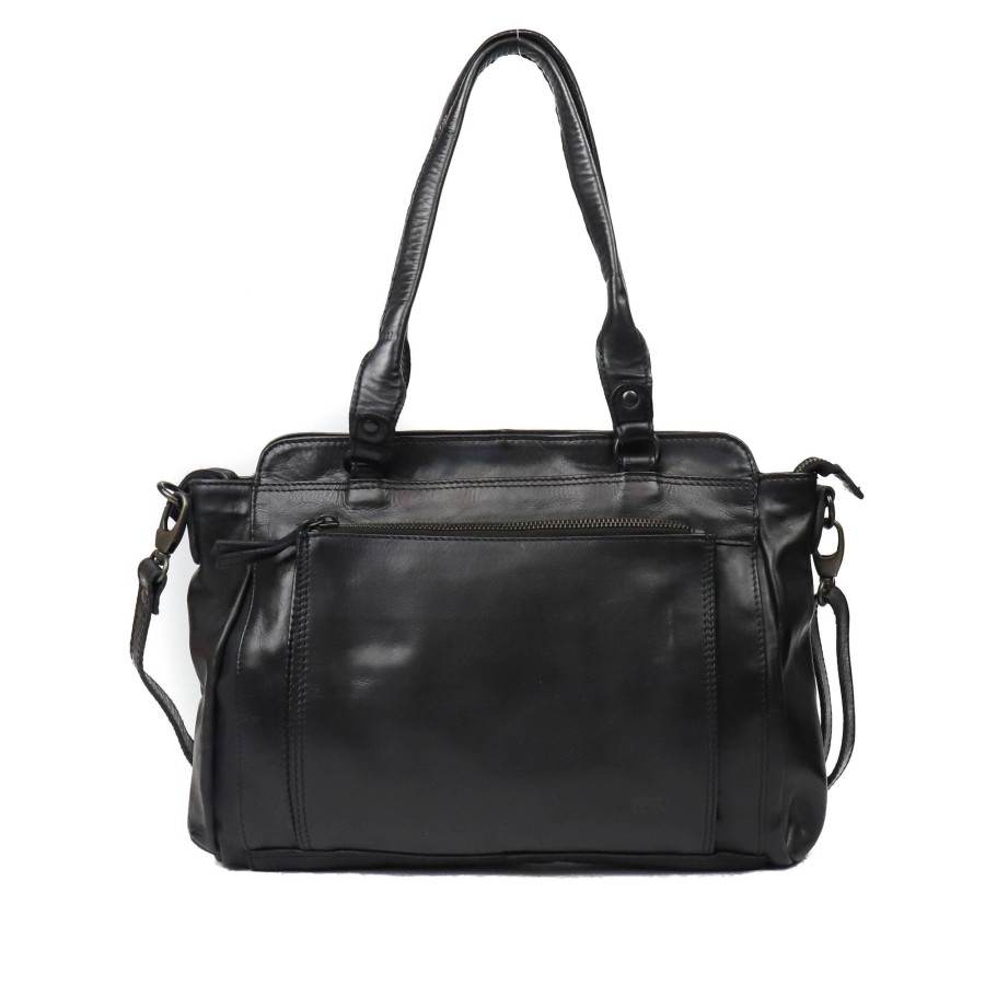 Bear Design Middelmaat Handtassen | Hand-/Schoudertas 'Donna' Zwart